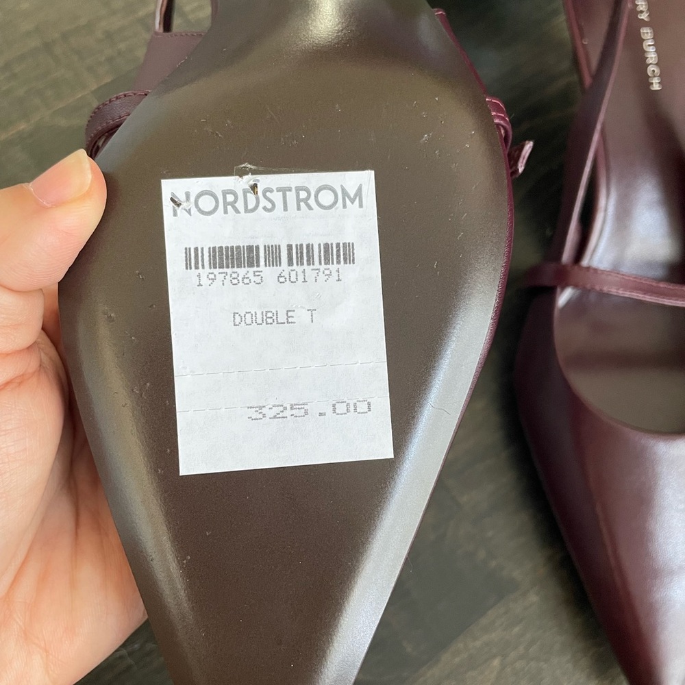 Tory Burch Women’s Burgundy Pointed Slingback Flats size 7 - Picture 5 of 7